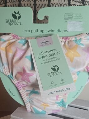 All-in-One Kids Swim Diaper - Pastel Star Print